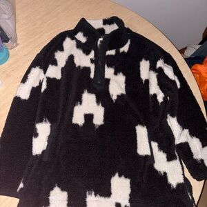 Maurices Black and White Cowl Neck Sweater